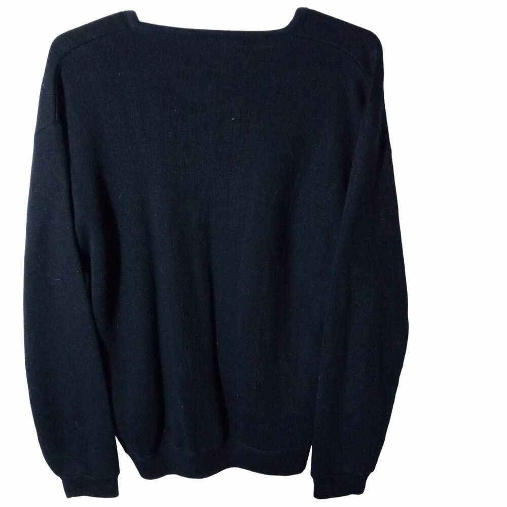 Vintage NDSU Navy Blue V Neck Sweater L North Dakota State University Thundar - Picture 6 of 9